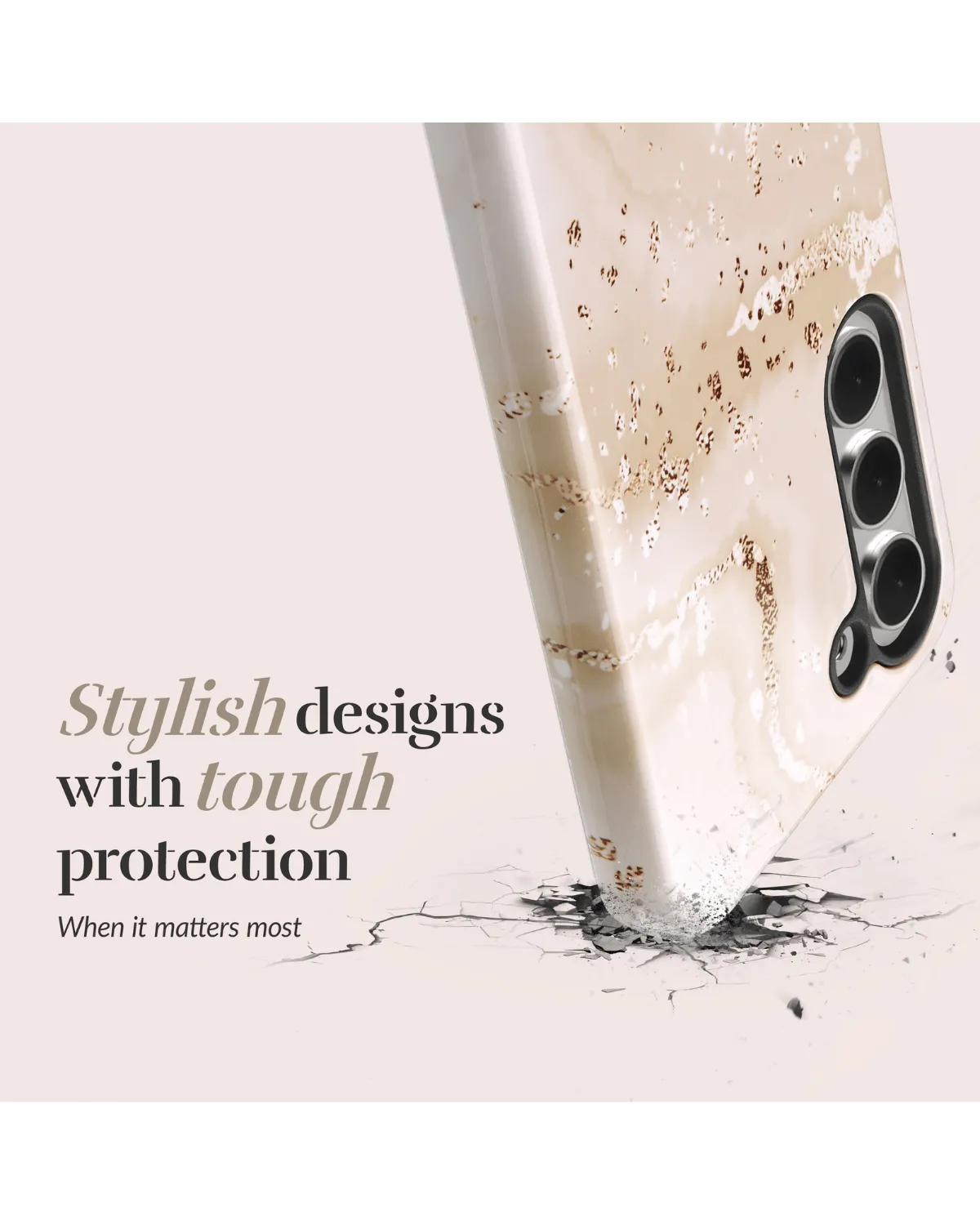 Mio By Mobilize Mio Gold Marble Magsafe Compatibel Telefoonhoesje Samsung A35 5G Zand Goud