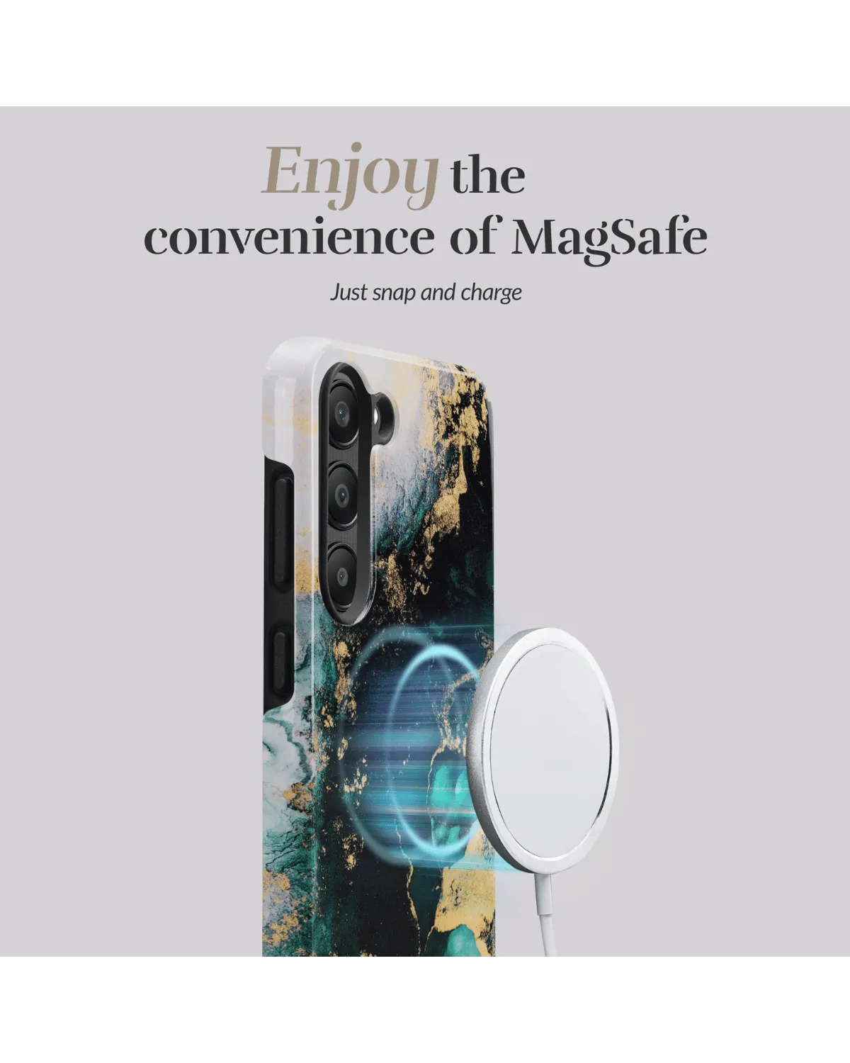 Mio By Mobilize Mio Green Marble Magsafe Compatibel Telefoonhoesje Samsung A35 5G Groen