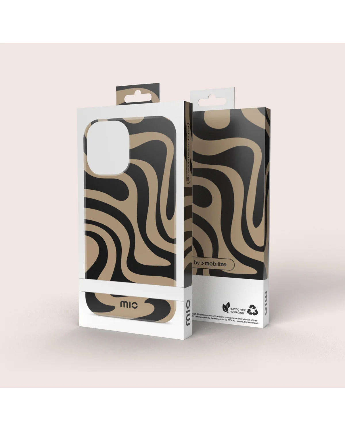 Mio By Mobilize Mio Swirl Magsafe Compatibel Telefoonhoesje Samsung A15 4G-5G Zwart Bruin