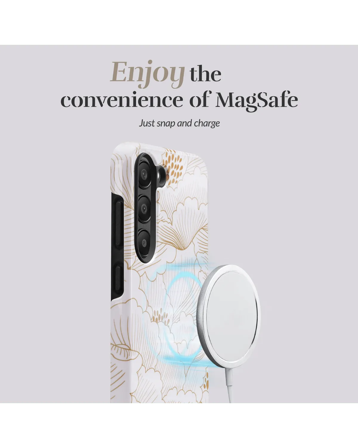 Mio By Mobilize Mio White Roses Magsafe Compatibel Telefoonhoesje Samsung S24 Fe 5G Wit