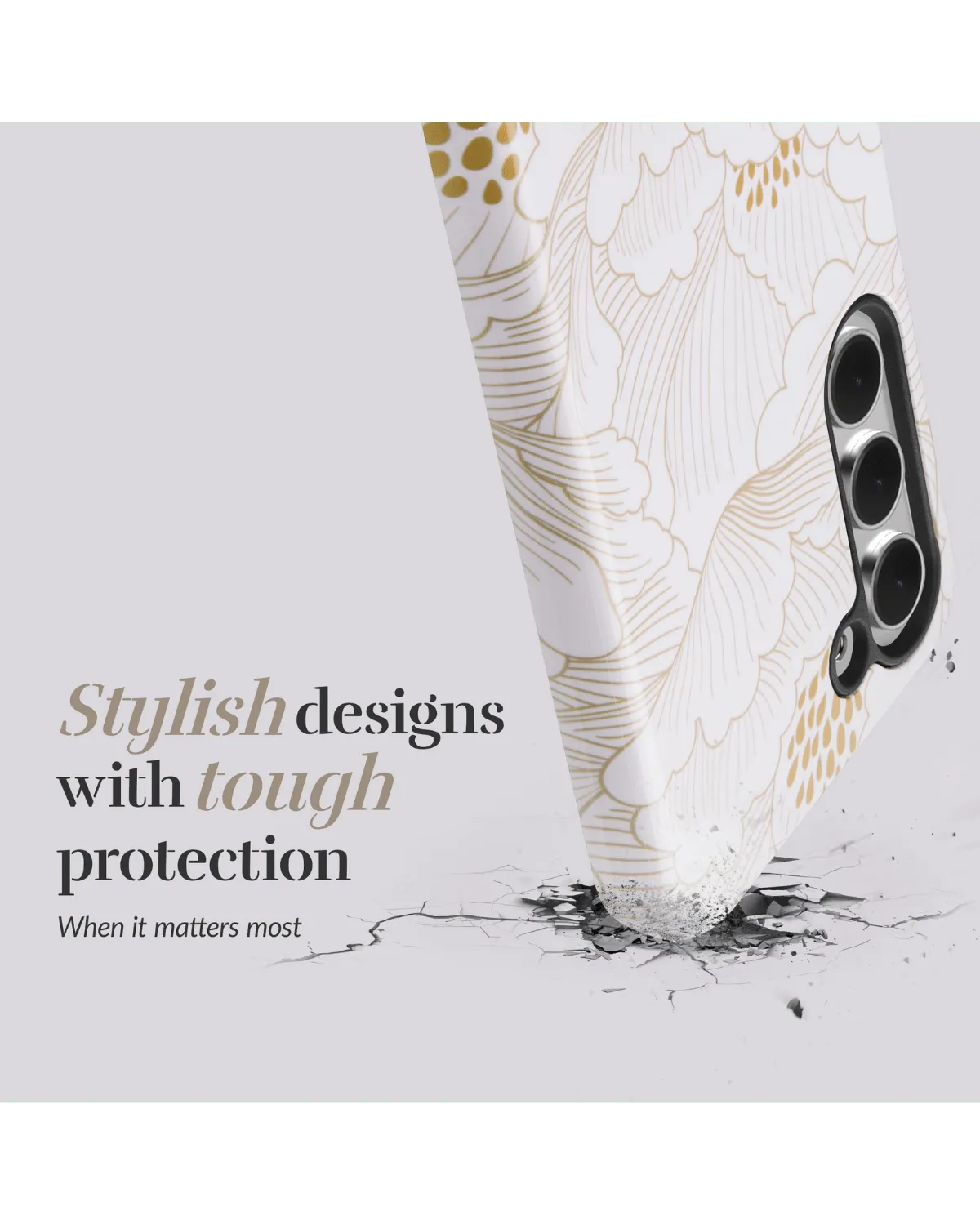 Schokbestendig Mio White Roses telefoonhoesje voor Samsung S24 Plus 5G – stijlvol design met extra stevige bescherming tegen vallen.