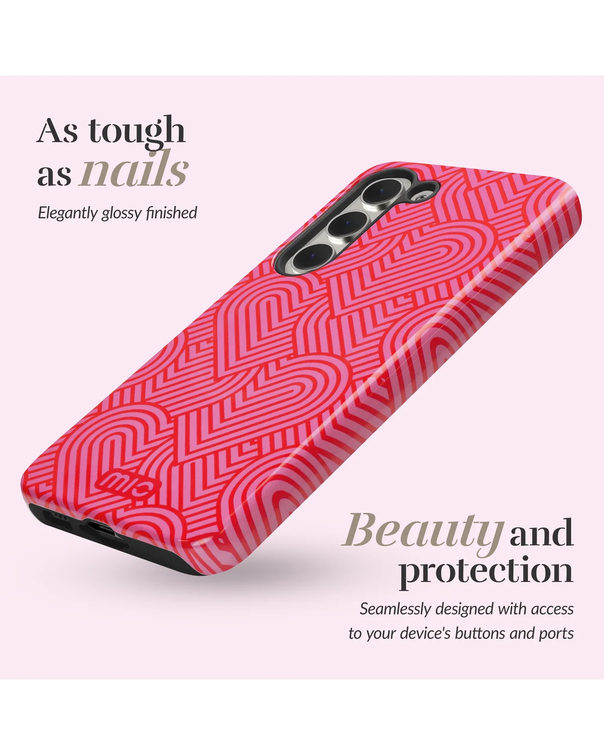 Mio By Mobilize Mio Wild Hearts Magsafe Compatibel Telefoonhoesje Samsung A25 5G Roze