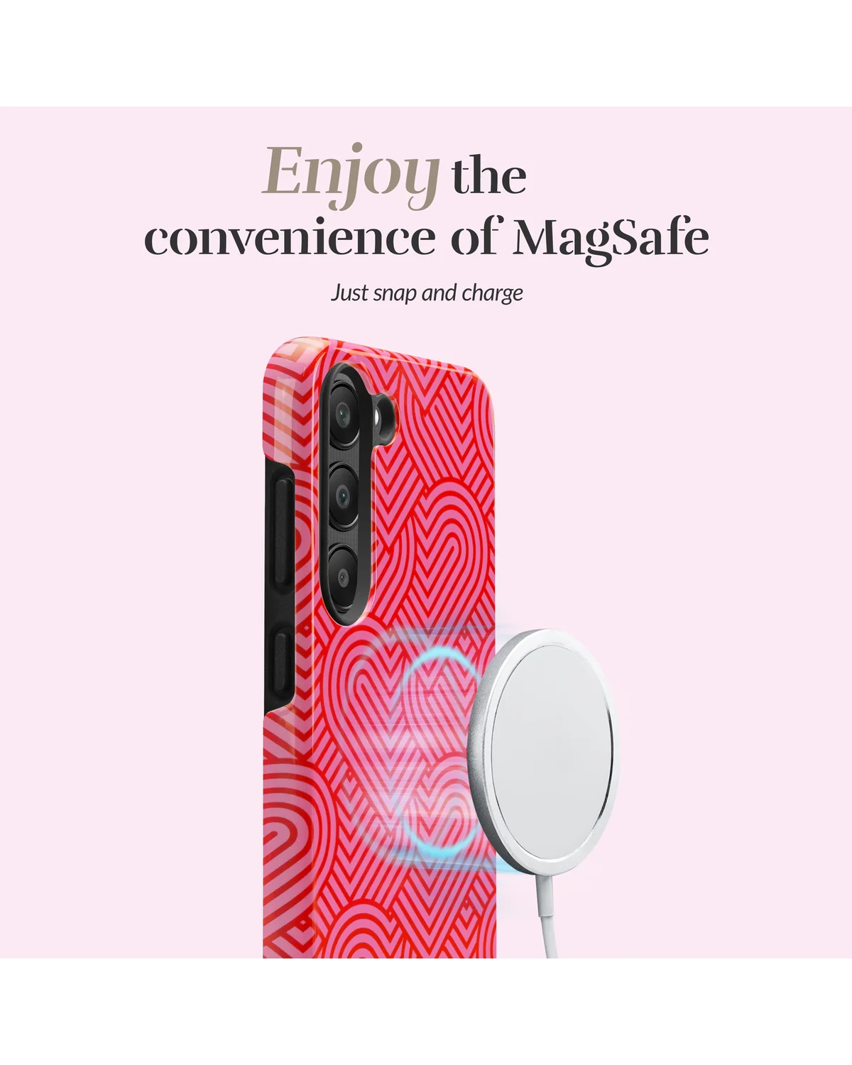 Mio By Mobilize Mio Wild Hearts Magsafe Compatibel Telefoonhoesje Samsung A25 5G Roze