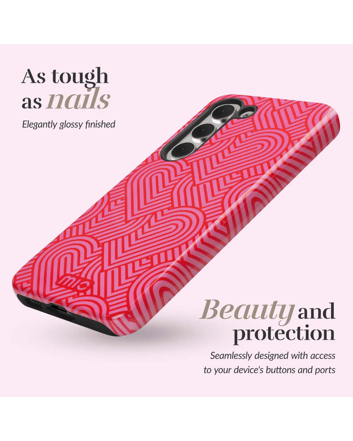 Mio By Mobilize Mio Wild Hearts Magsafe Compatibel Telefoonhoesje Samsung S24 Fe 5G Roze