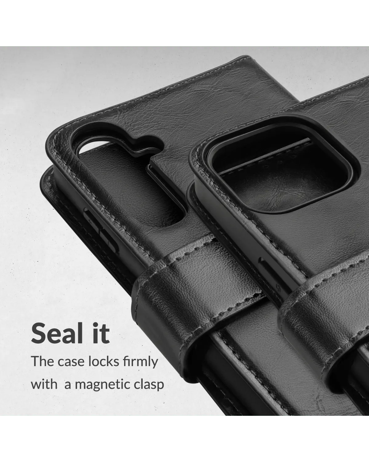 Magnetische sluiting van het Mobilize wallet hoesje voor Galaxy A55 5G