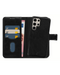 Mobilize 2-in-1 magnetische wallet case voor Samsung Galaxy S24 Ultra 5G, zwart met kaarthouders en vakje voor briefgeld.