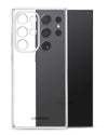 Transparante Mobilize Gelly Case voor Samsung Galaxy S23 Ultra, met stevige pasvorm en beschermende camera-uitsparing.