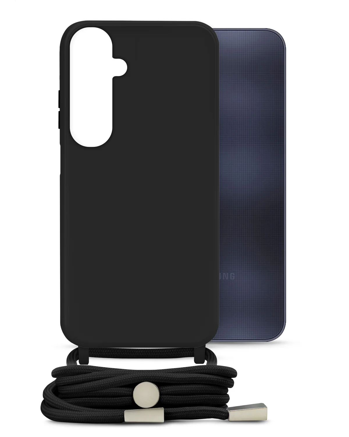 Mobilize Lanyard Gelly Case Telefoonhoesje Samsung Galaxy A25 5G Zwart