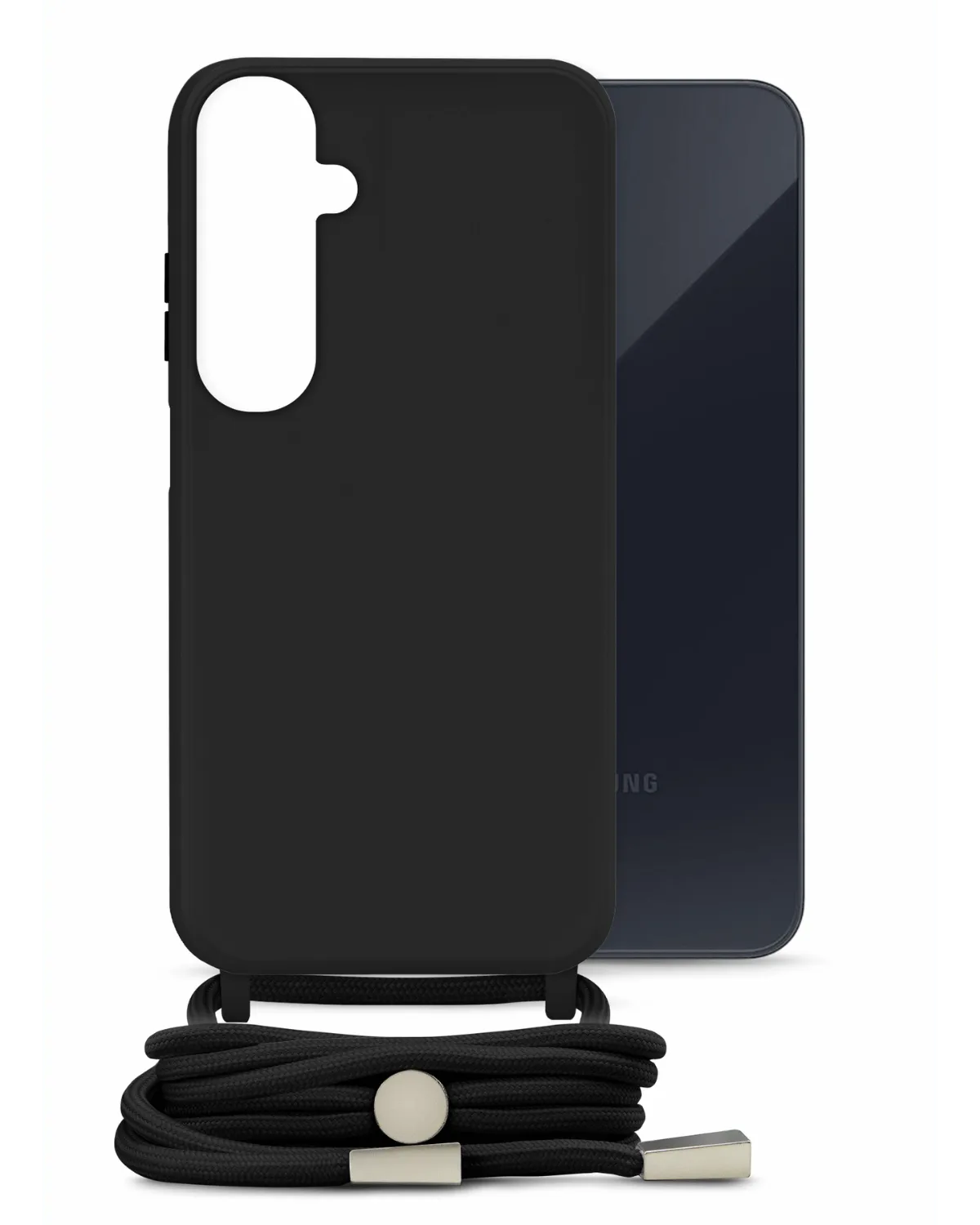 Mobilize Lanyard Gelly Case Telefoonhoesje Samsung Galaxy A35 5G Zwart