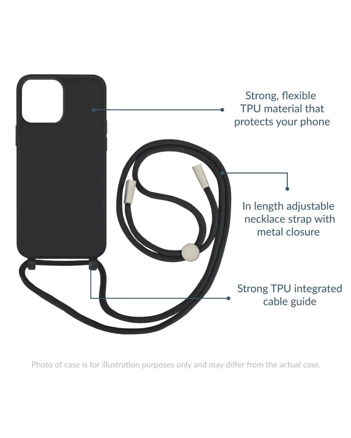 Mobilize Lanyard Gelly Case Telefoonhoesje Samsung Galaxy A35 5G Zwart