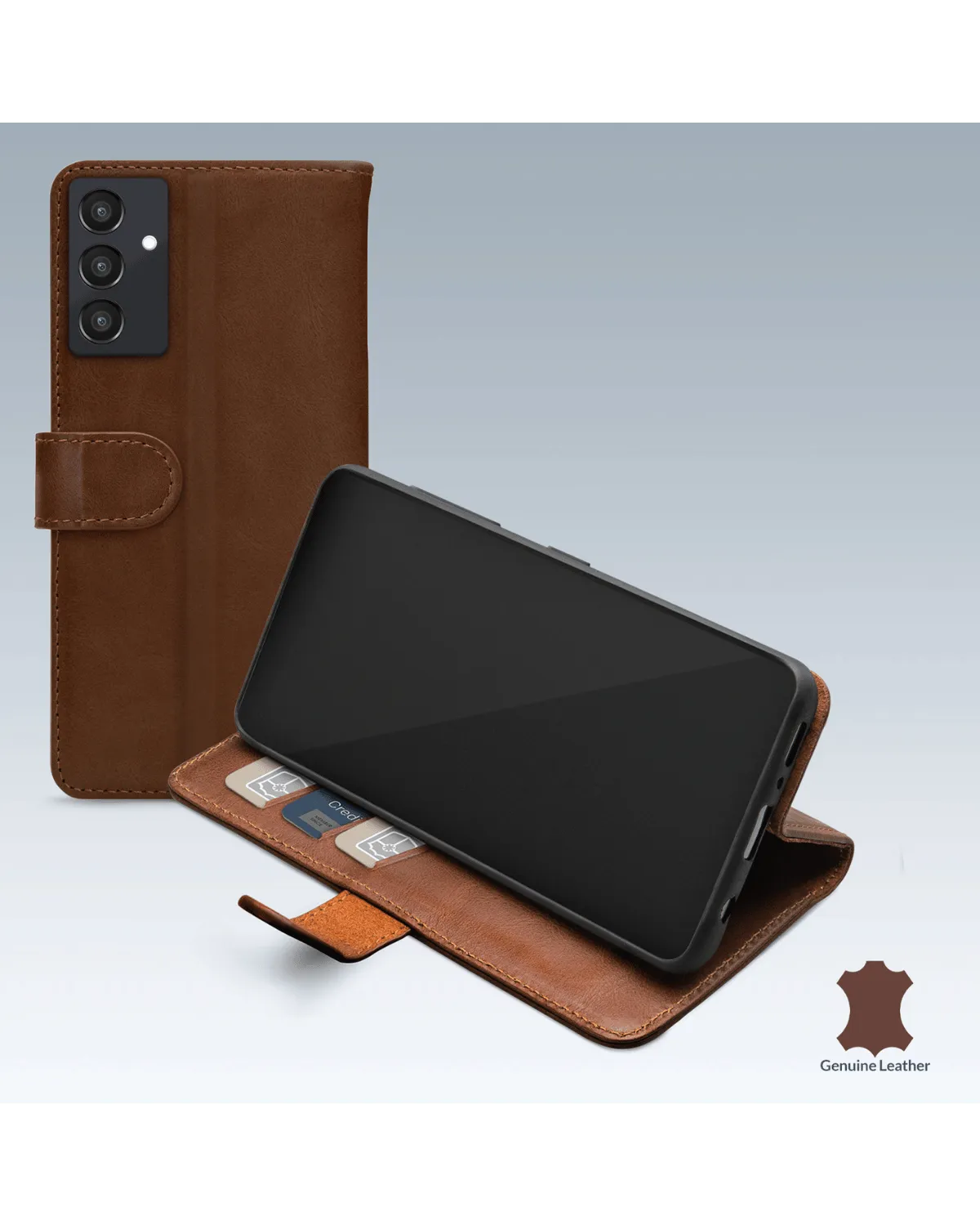 Mobilize Leather Wallet Case Telefoonhoesje Samsung Galaxy A35 5G Bruin
