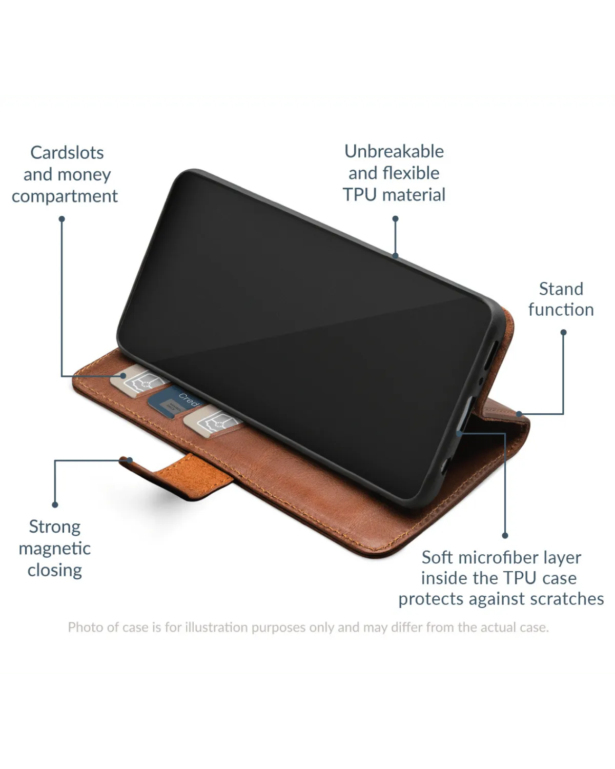 Mobilize Leather Wallet Case Telefoonhoesje Samsung Galaxy A35 5G Bruin