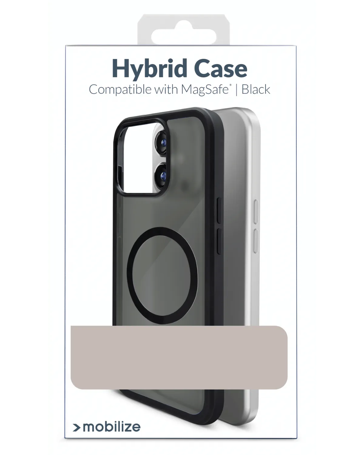 Verpakking van het zwarte Mobilize MagSafe Compatibel Hybride Telefoonhoesje, geschikt voor Samsung Galaxy S24 Plus 5G.