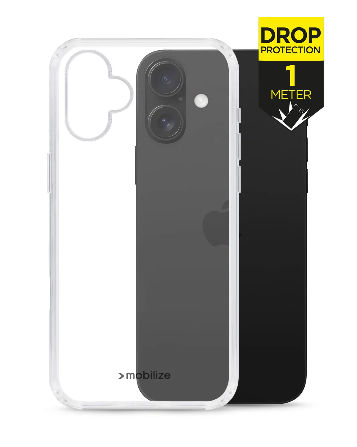 Mobilize Naked Protection Case Telefoonhoesje Apple iPhone 16 Transparant
