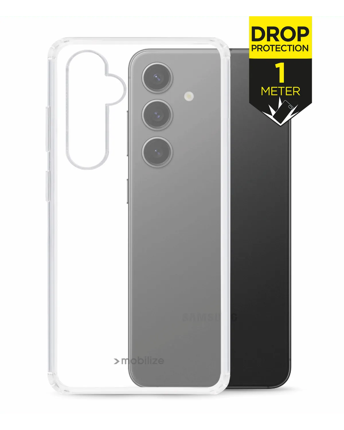 Transparant telefoonhoesje Mobilize Naked Protection voor Samsung Galaxy S24 5G met drop protection van 1 meter.
