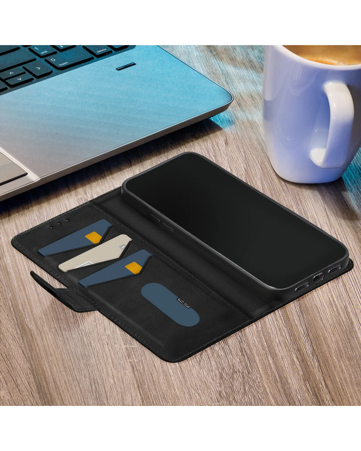 Mobilize Premium Gelly Wallet Book Case Telefoonhoesje Samsung Galaxy A15 4G-5G Zwart