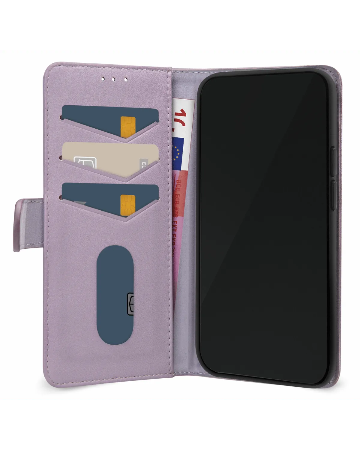 Binnenkant van de case – Mobilize Wallet Case voor Samsung S24 5G met ruimte voor pasjes en briefgeld.