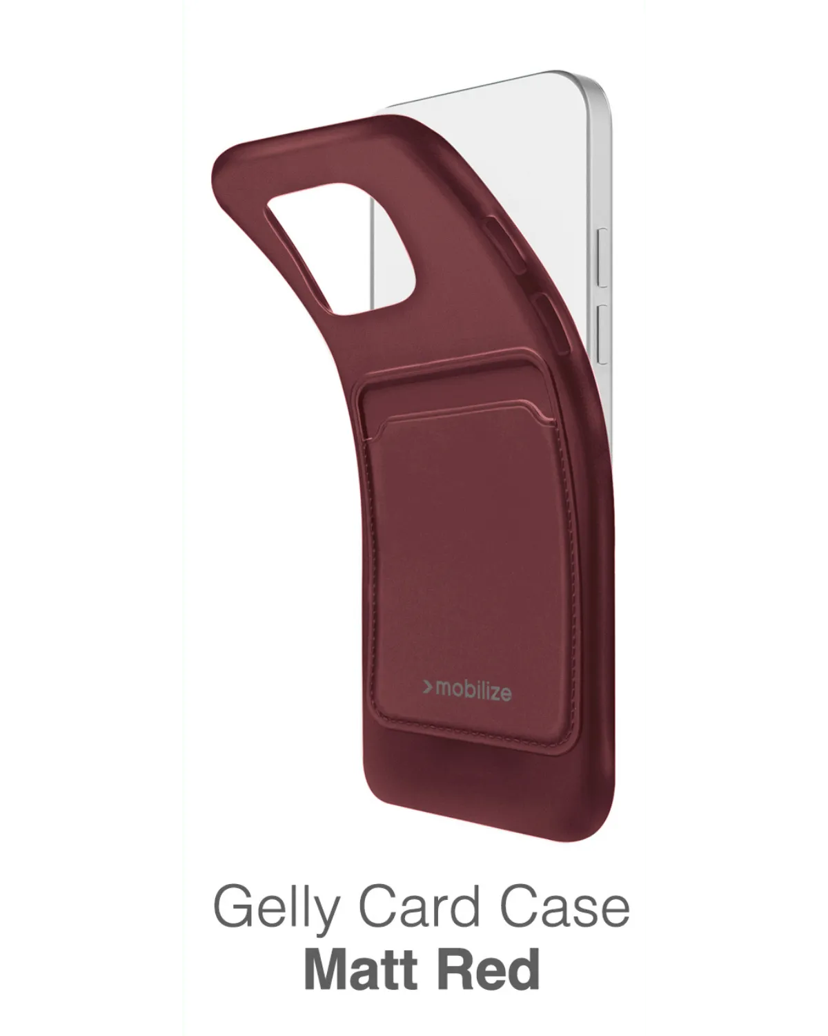 Mobilize Rubber Gelly Card Case Soft Telefoonhoesje Samsung Galaxy S24 Plus 5G Mat Bordeaux Rood