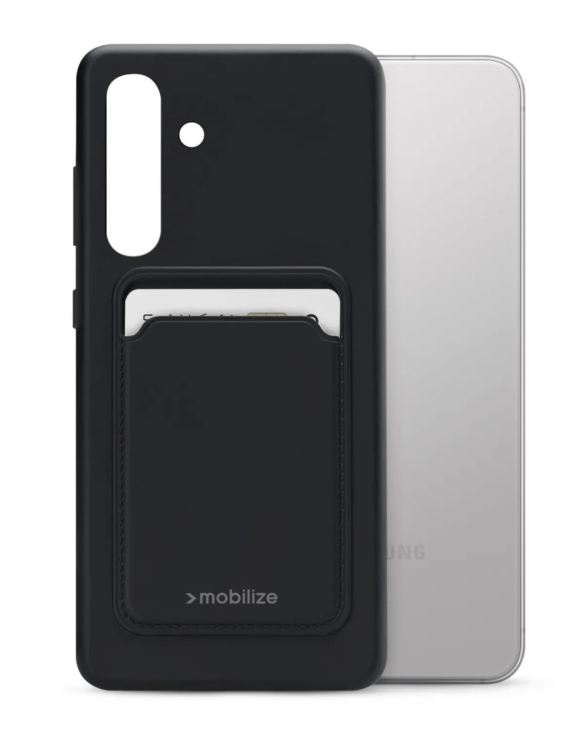 Mobilize Rubber Gelly Card Case Soft Telefoonhoesje Samsung Galaxy S24 Plus 5G Mat Zwart