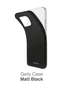 Flexibele mat zwarte Mobilize Gelly Case voor Samsung Galaxy S24 5G, toont de buigzaamheid en pasvorm van de hoes.