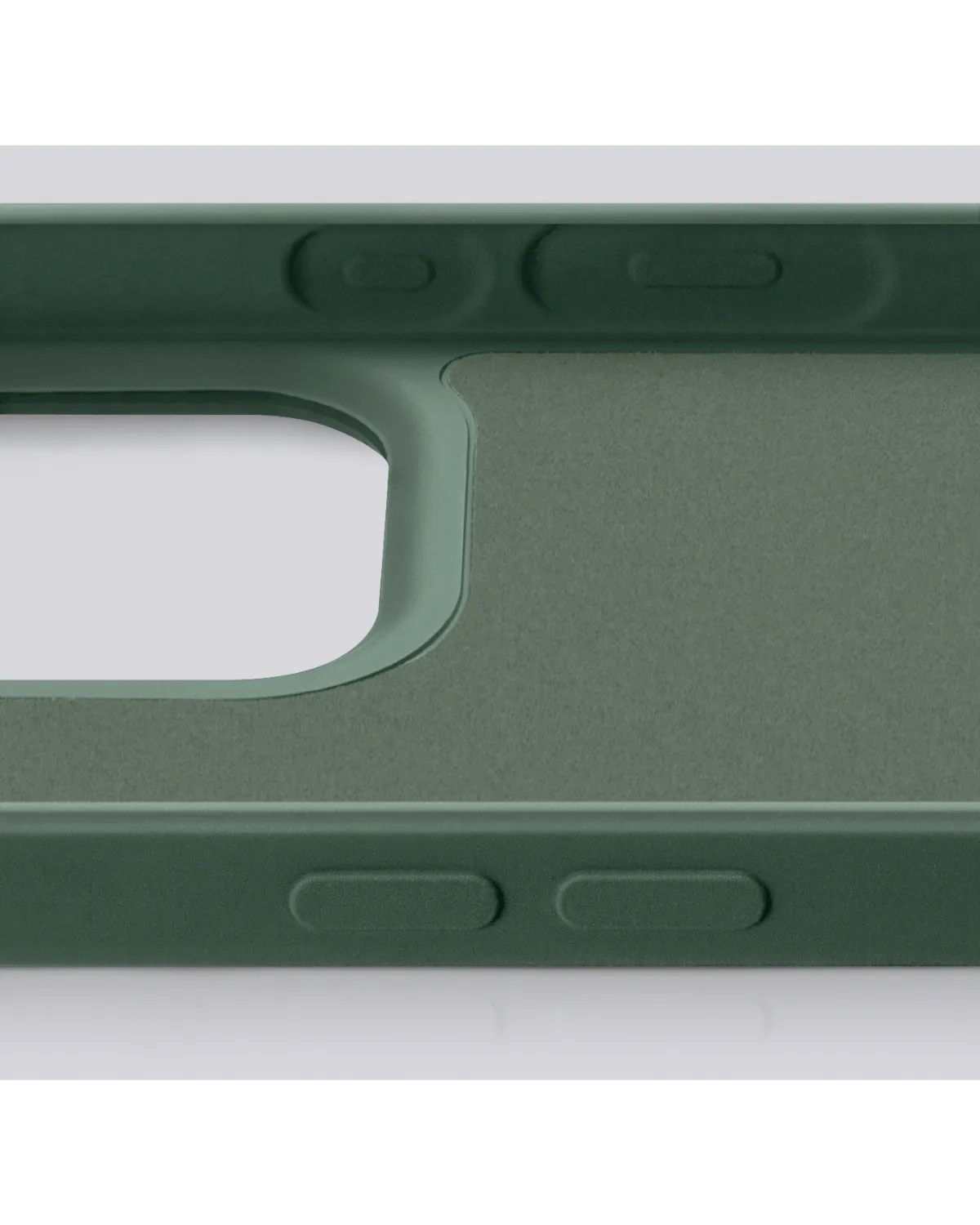 Binnenzijde van matgroene Mobilize beschermhoes met zachte afwerking voor Samsung Galaxy S23 Ultra.