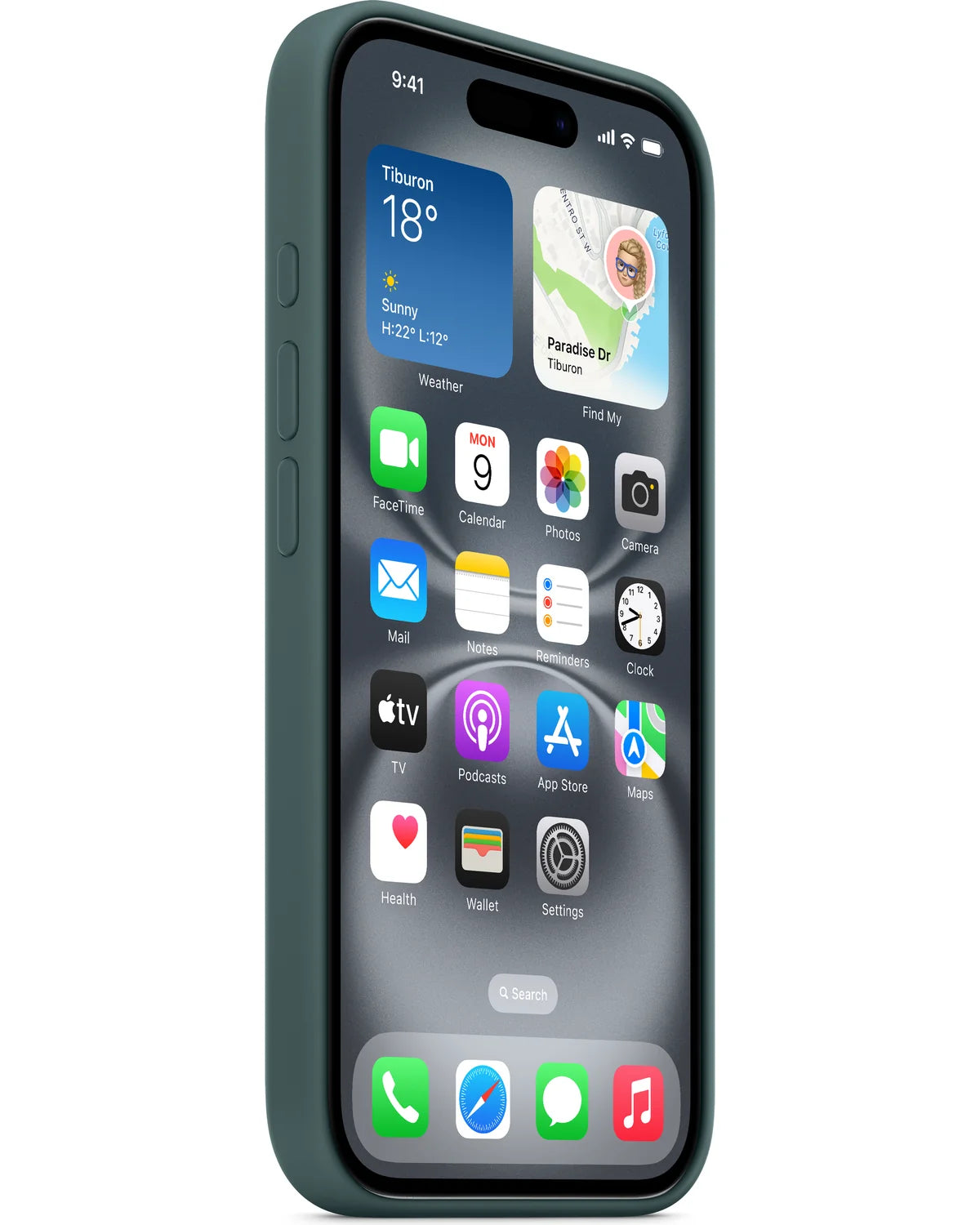 Apple Siliconen MagSafe Hoesje – Apple iPhone 16 – Lake Green