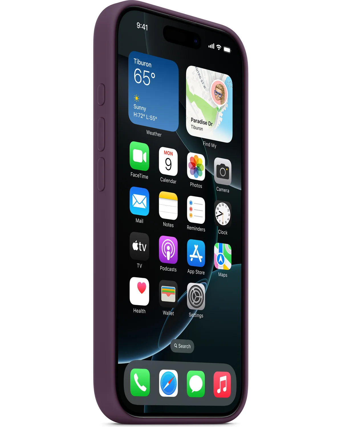 Apple Siliconen MagSafe Hoesje – Apple iPhone 16 Pro – Plum