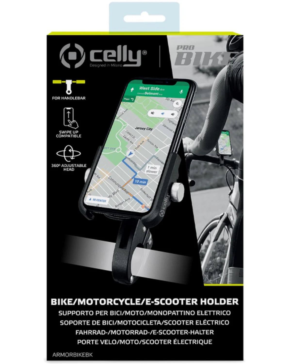 Celly ArmorBike Universele Telefoonhouder voor Fiets – Zwart