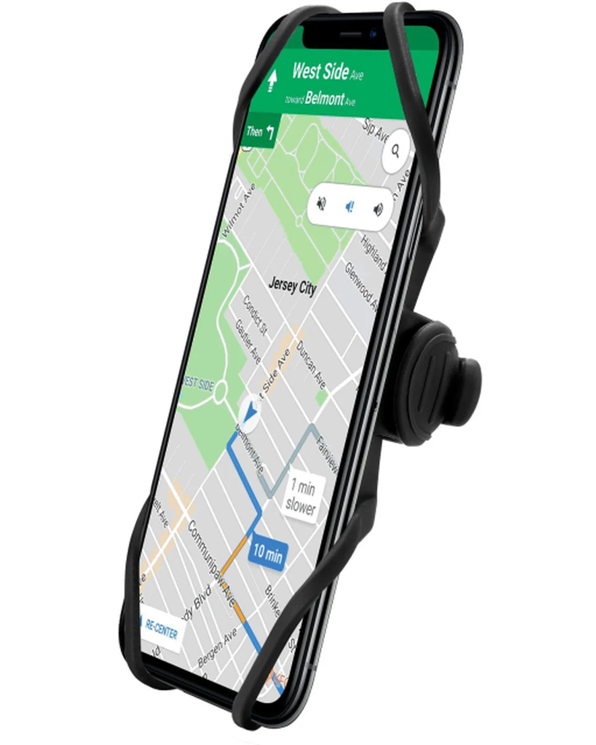 Celly SwipeBikeStem Universele Telefoonhouder voor Fiets – Zwart