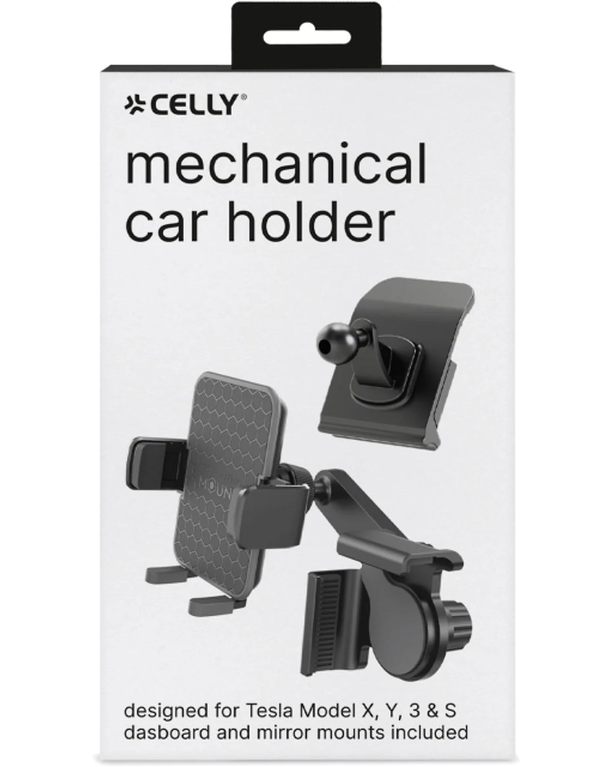 Celly Telefoonhouder voor Tesla Monitor & Dashboard – Zwart