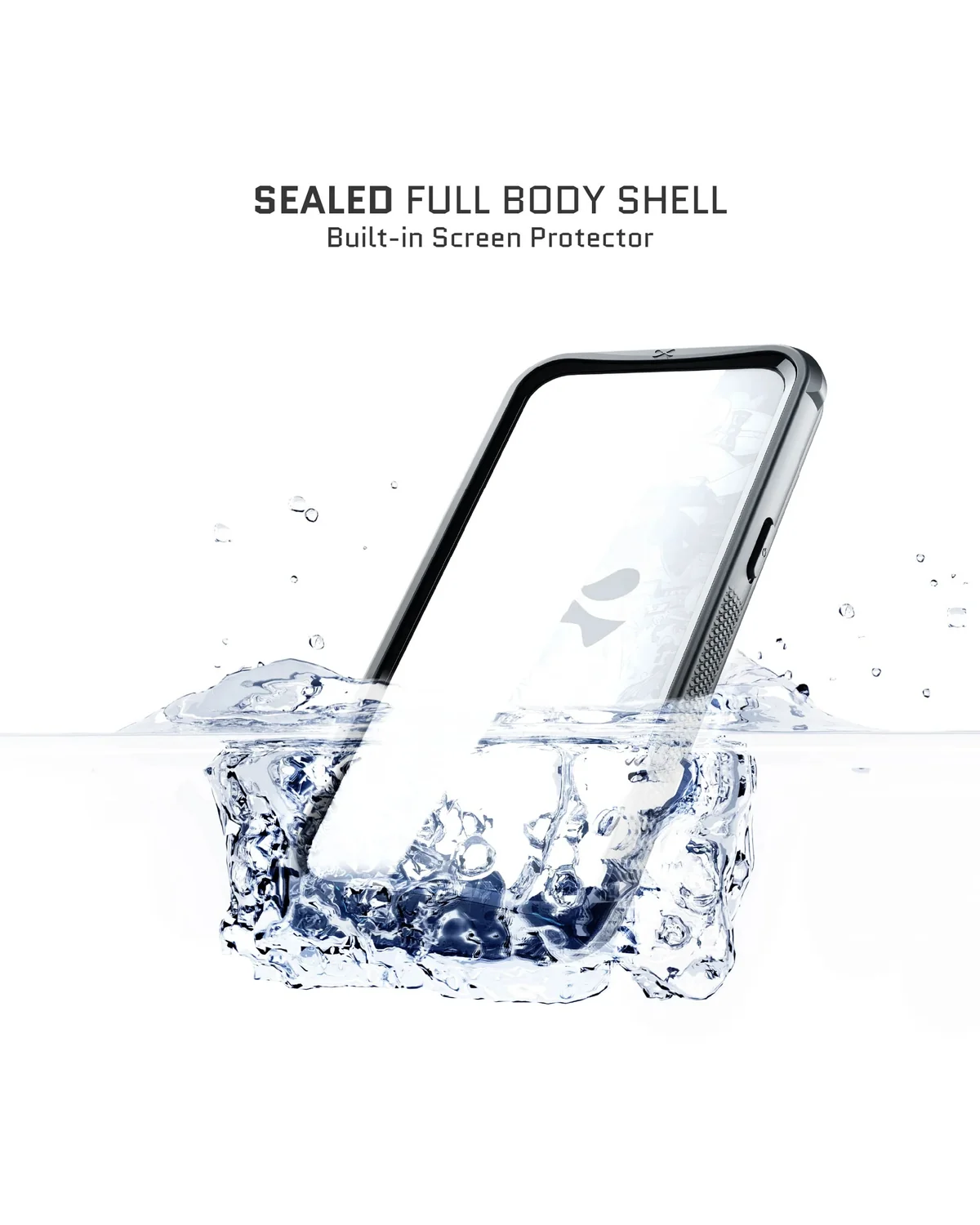 Ghostek Nautical Waterproof MagSafe Case Telefoonhoesje Belt Swivel Holster Apple iPhone 16 Pro Transparant