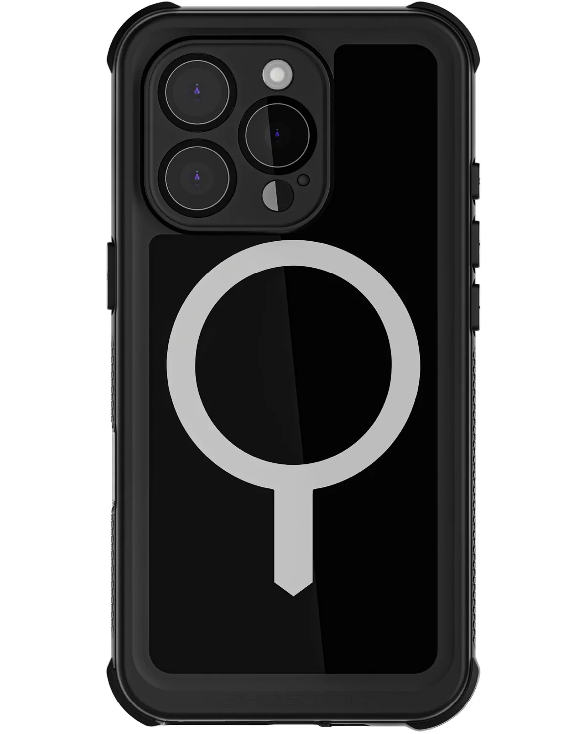 Ghostek Nautical Waterproof MagSafe Case Telefoonhoesje Belt Swivel Holster Apple iPhone 16 Pro Zwart