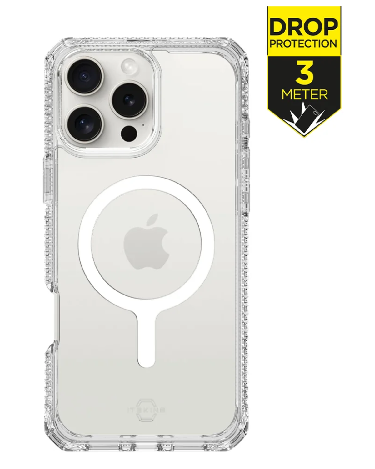 ITSKINS Level 2 HybridMagClear_R Telefoonhoesje Apple iPhone 16 Pro Max Transparant