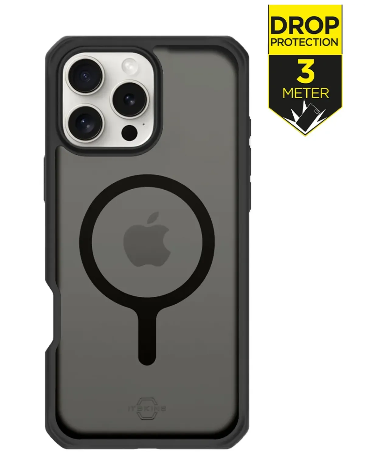 ITSKINS Level 2 HybridMagFrost_R Telefoonhoesje Apple iPhone 16 Pro Zwart