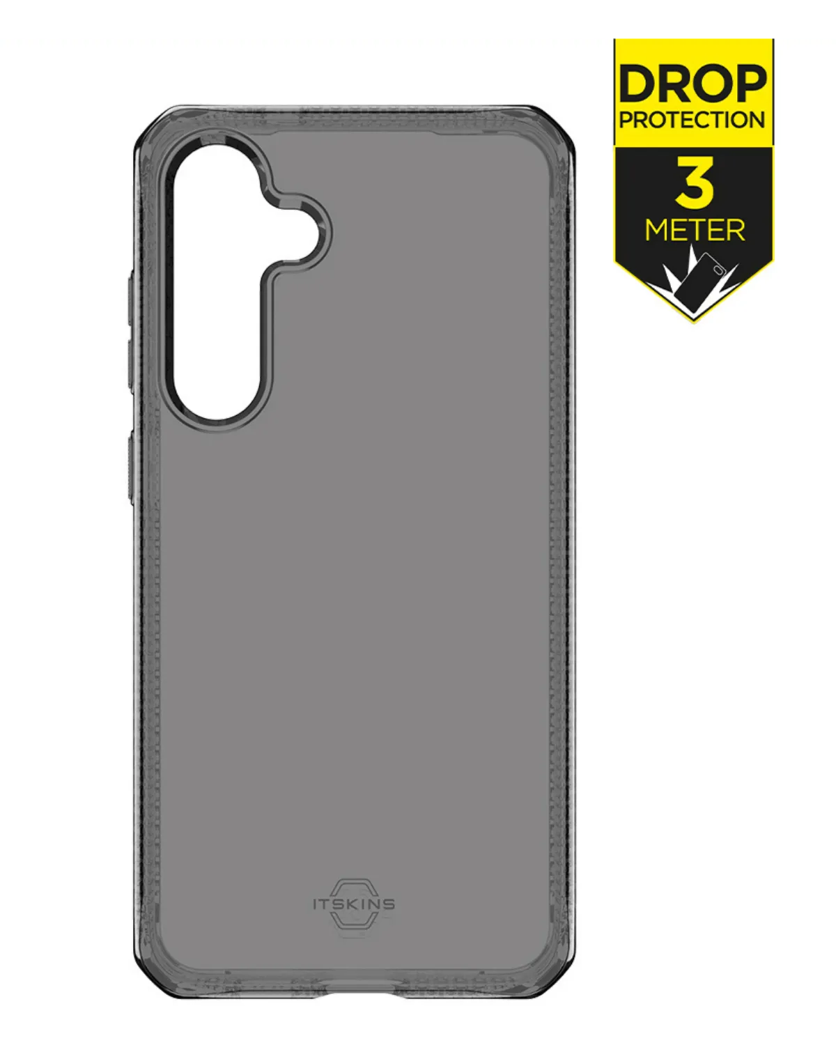 Itskins Spectrumclear_R telefoonhoesje voor Samsung Galaxy S24 in Transparant Smoke, met valbescherming tot 3 meter.