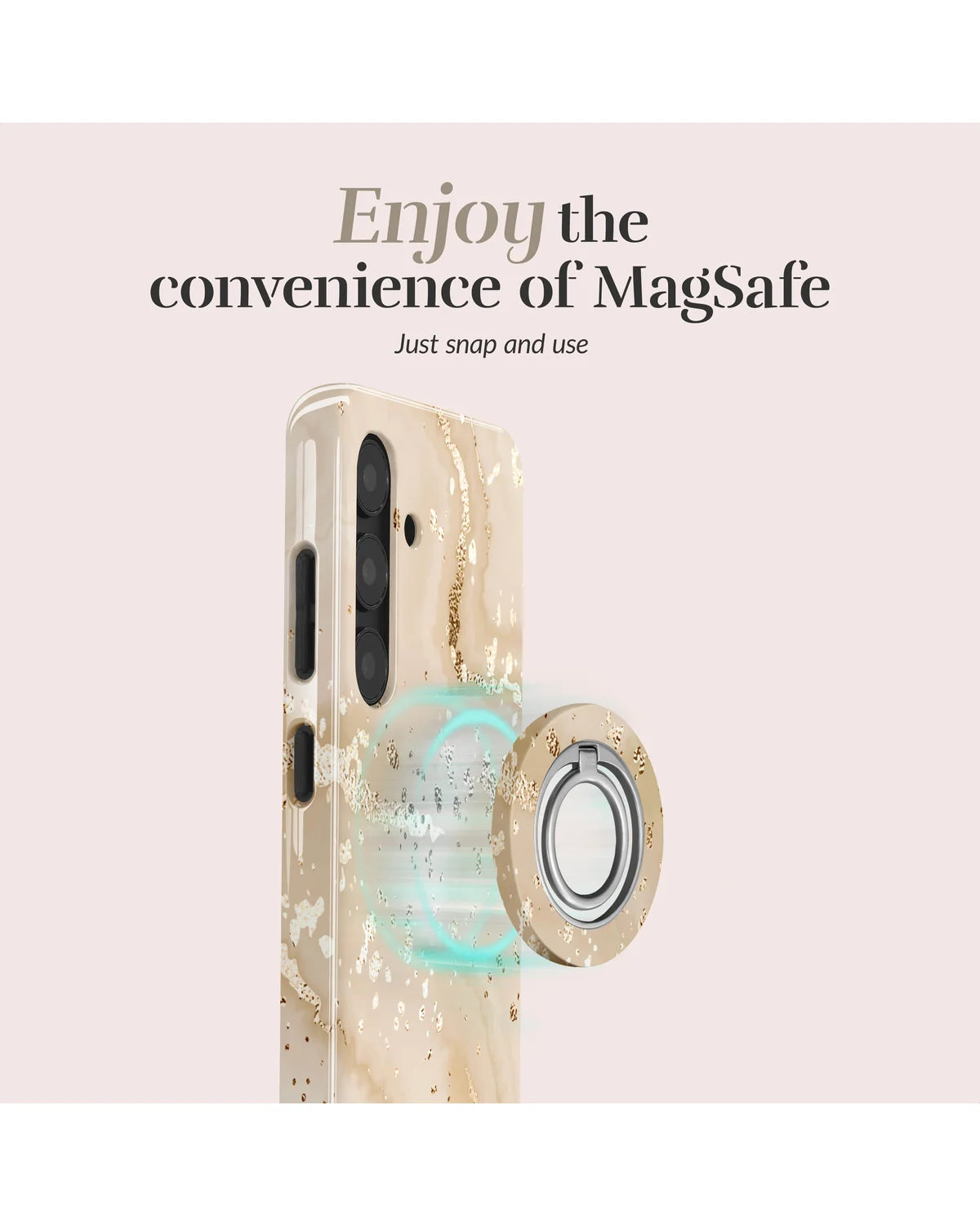 Mio by Mobilize Gold Marble MagSafe Compatibel Hoesje – Samsung Galaxy A26 5G