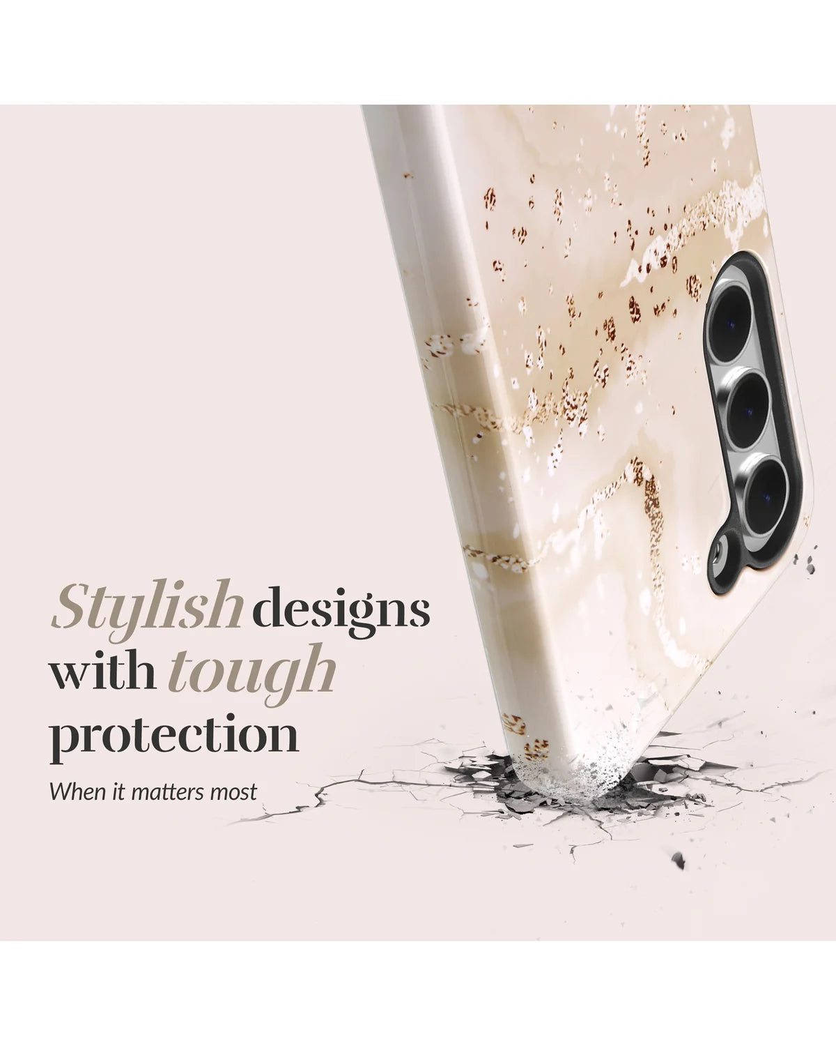 Mio by Mobilize Gold Marble MagSafe Compatibel Hoesje – Samsung Galaxy S25 Edge 5G