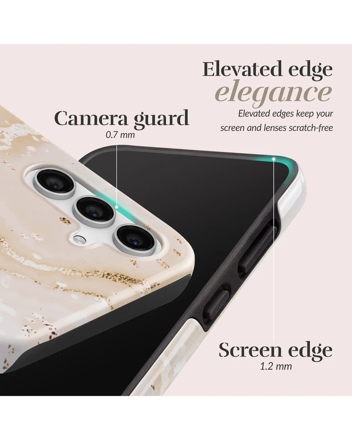 Mio by Mobilize Gold Marble MagSafe Compatibel Hoesje – Samsung Galaxy S25 Edge 5G