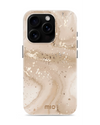 Mio By Mobilize Mio Gold Marble Magsafe Compatibel Telefoonhoesje iPhone 16 Pro Zand-Goud