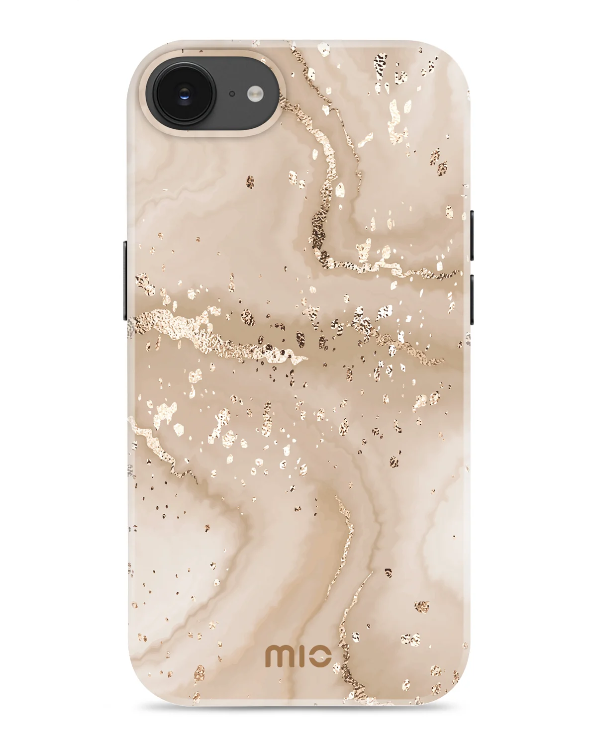 Mio By Mobilize Mio Gold Marble Magsafe Compatibel Telefoonhoesje iPhone 16e Zand-Goud