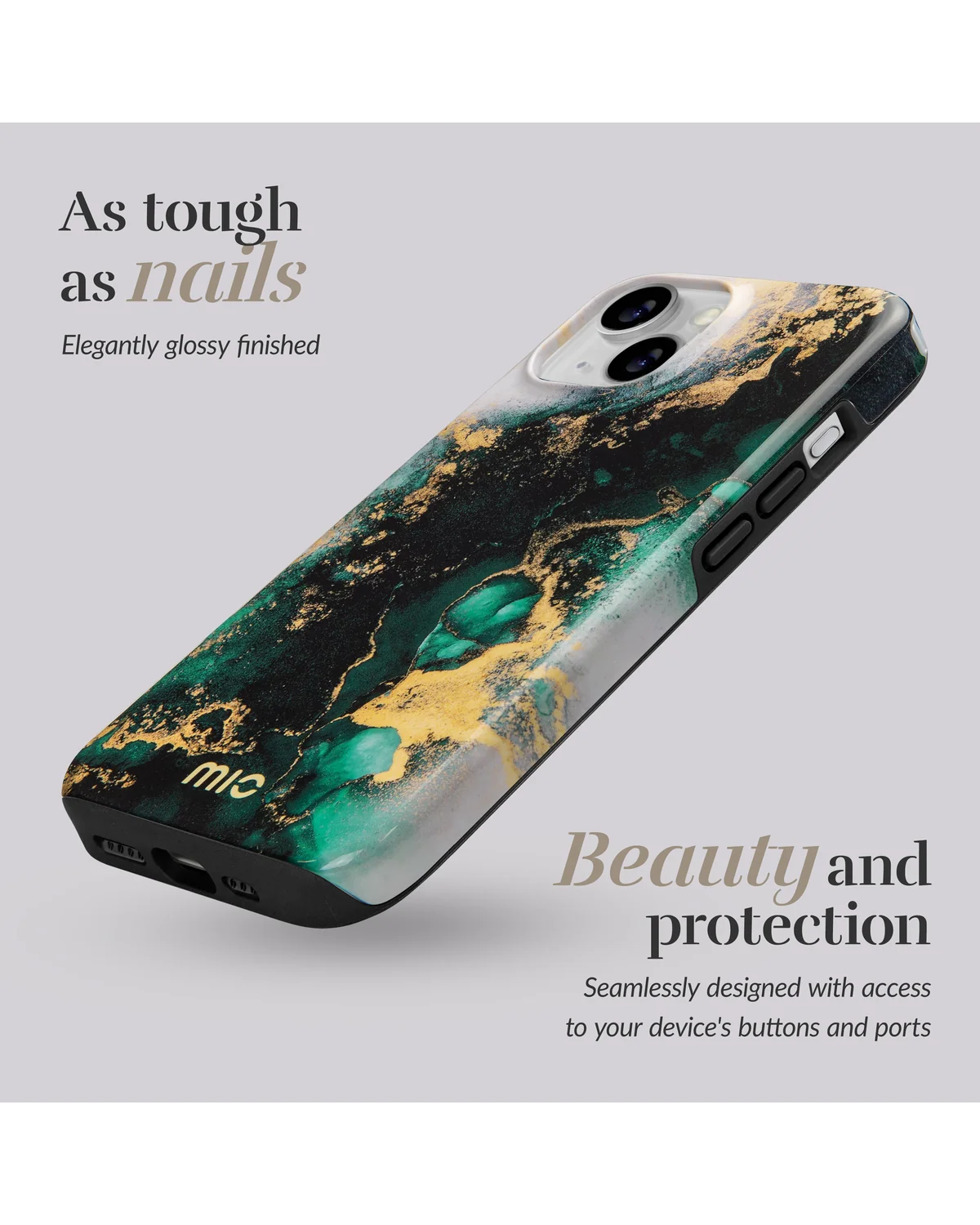 Mio By Mobilize Mio Green Marble Magsafe Compatibel Telefoonhoesje iPhone 15 Pro Max