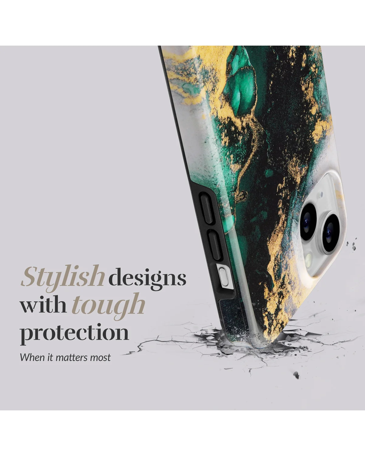 Mio By Mobilize Mio Green Marble Magsafe Compatibel Telefoonhoesje iPhone 16e