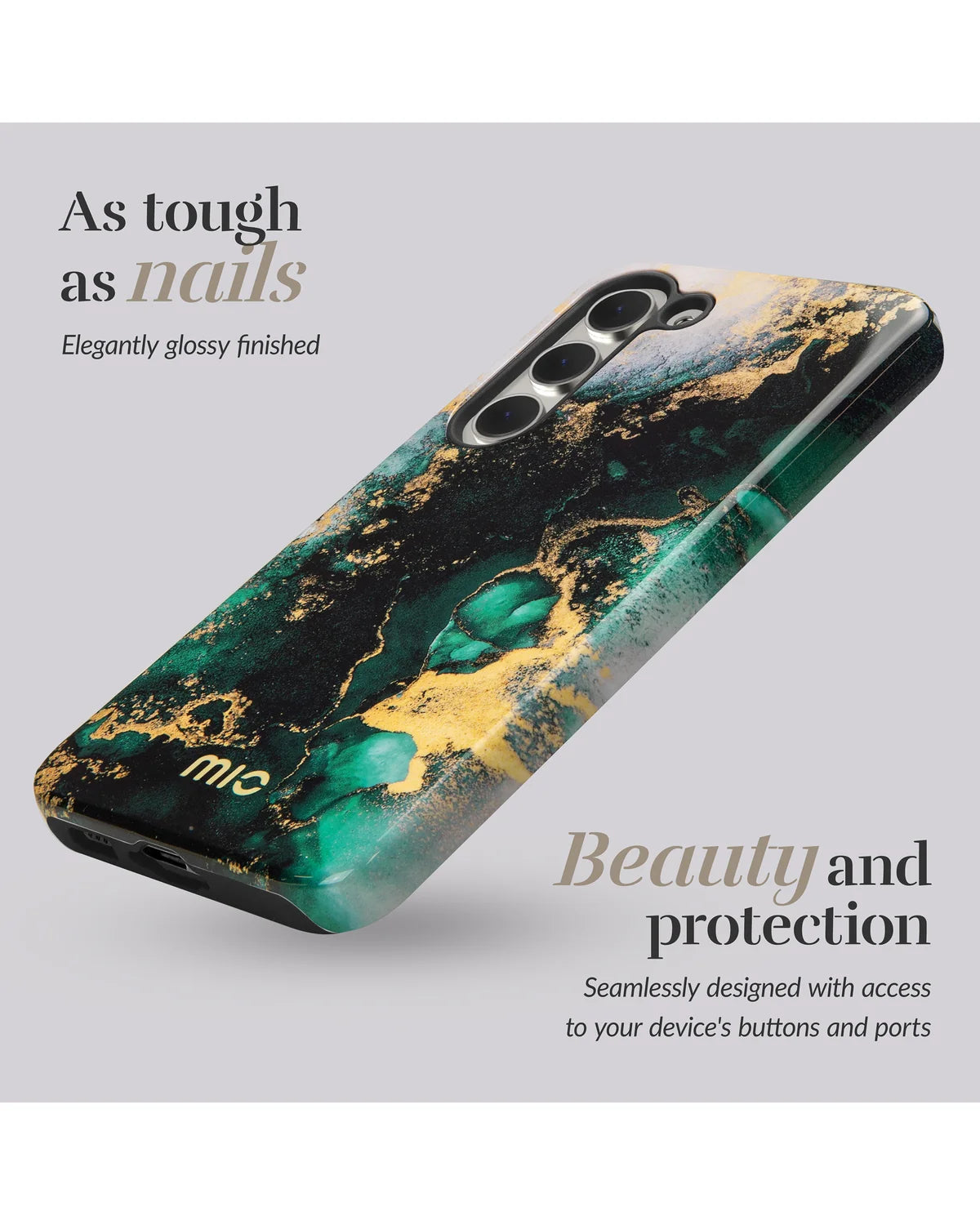 Mio By Mobilize Mio Green Marble Magsafe Compatibel Telefoonhoesje – Samsung Galaxy S25 Plus 5G