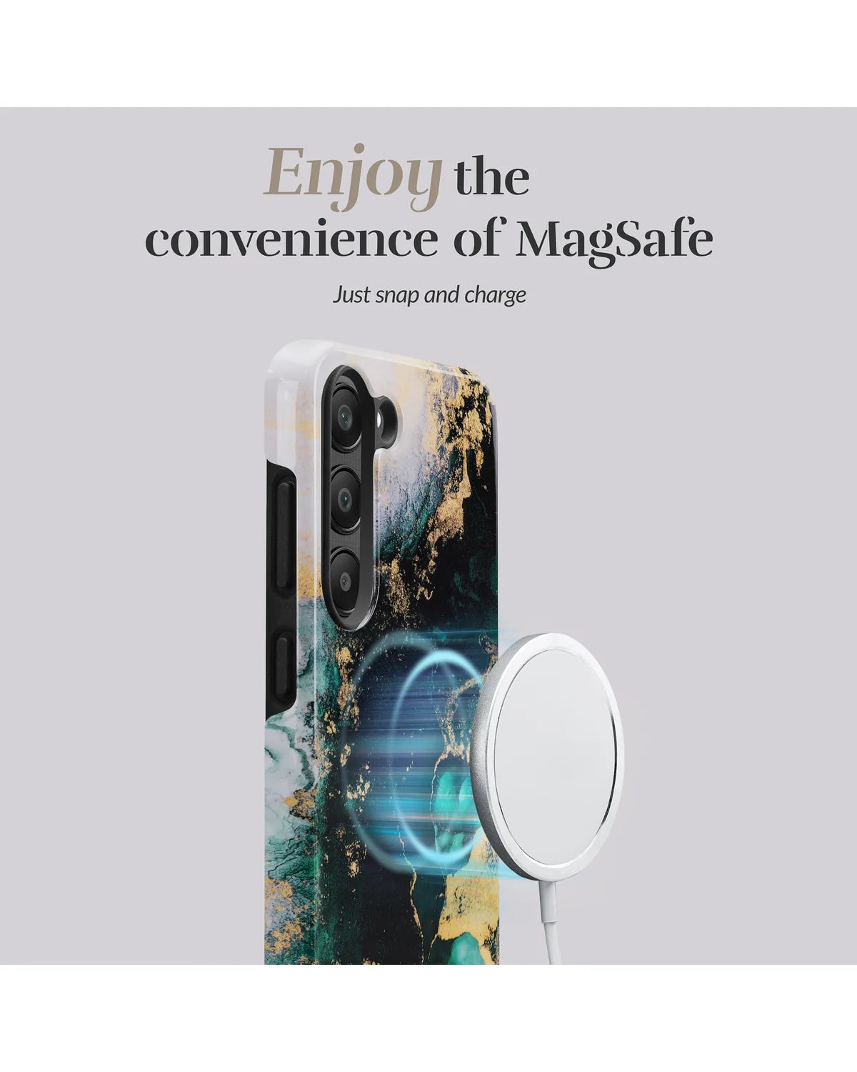Mio By Mobilize Mio Green Marble Magsafe Compatibel Telefoonhoesje – Samsung Galaxy S25 Plus 5G