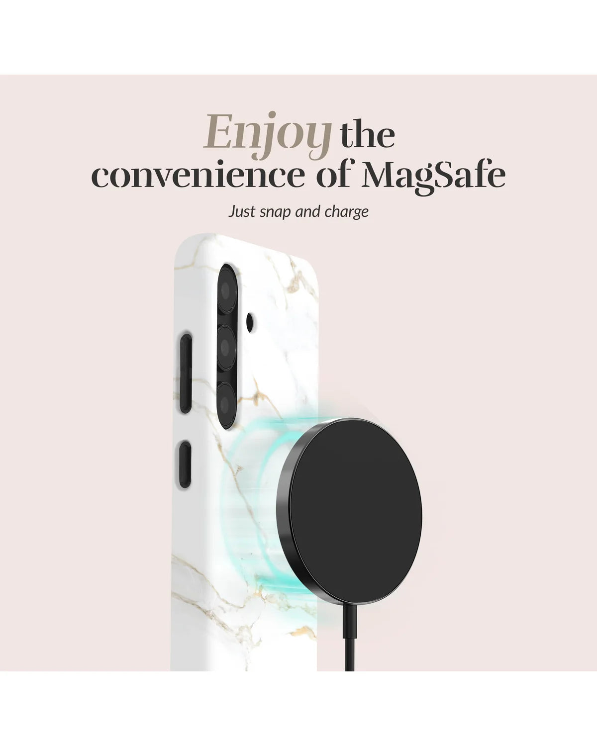 Mio By Mobilize Mio White Marble Magsafe Compatibel Telefoonhoesje – Samsung Galaxy S25 Ultra 5G