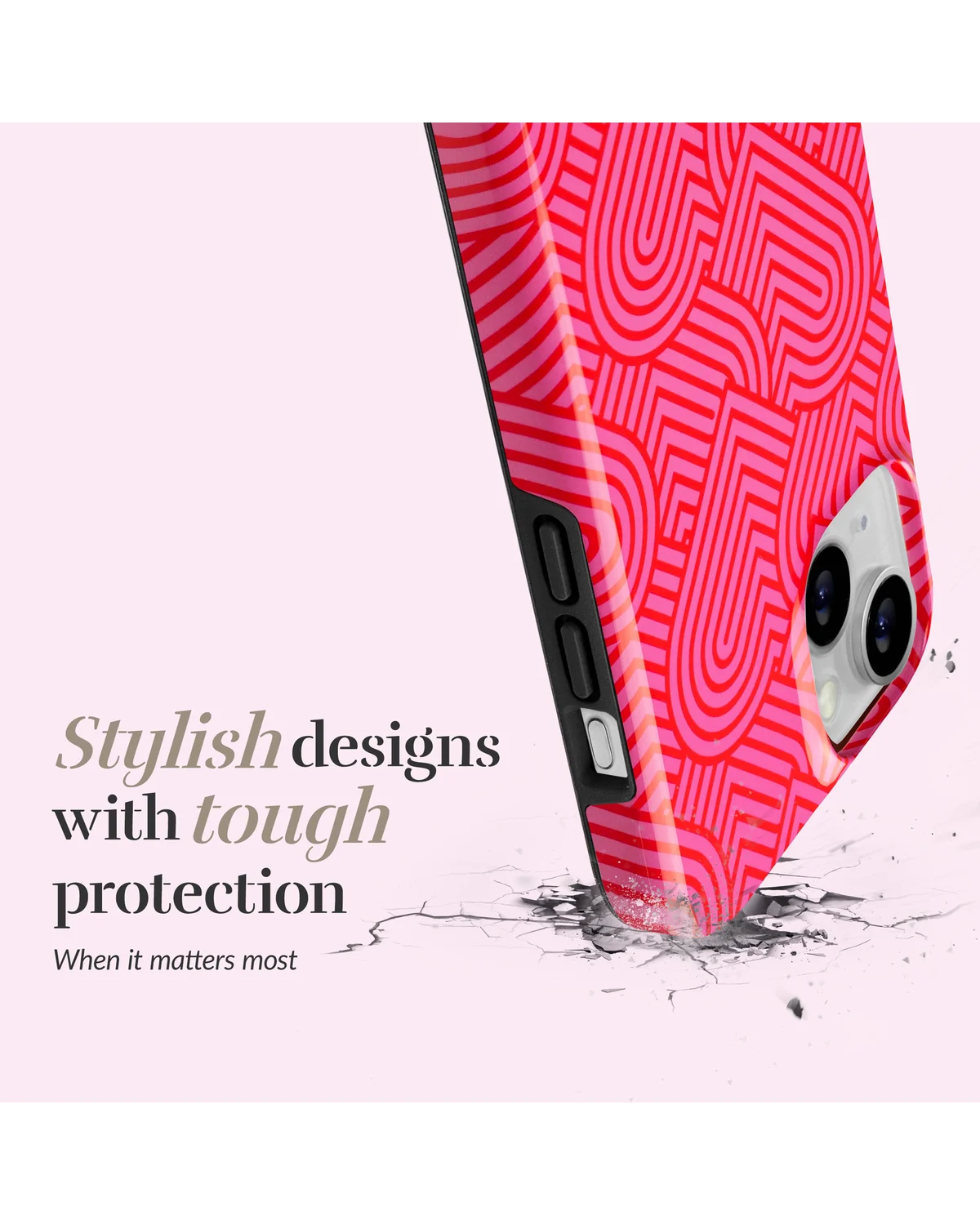 Mio By Mobilize Mio Wild Hearts Magsafe Compatibel Telefoonhoesje Iphone 16 Pro Roze