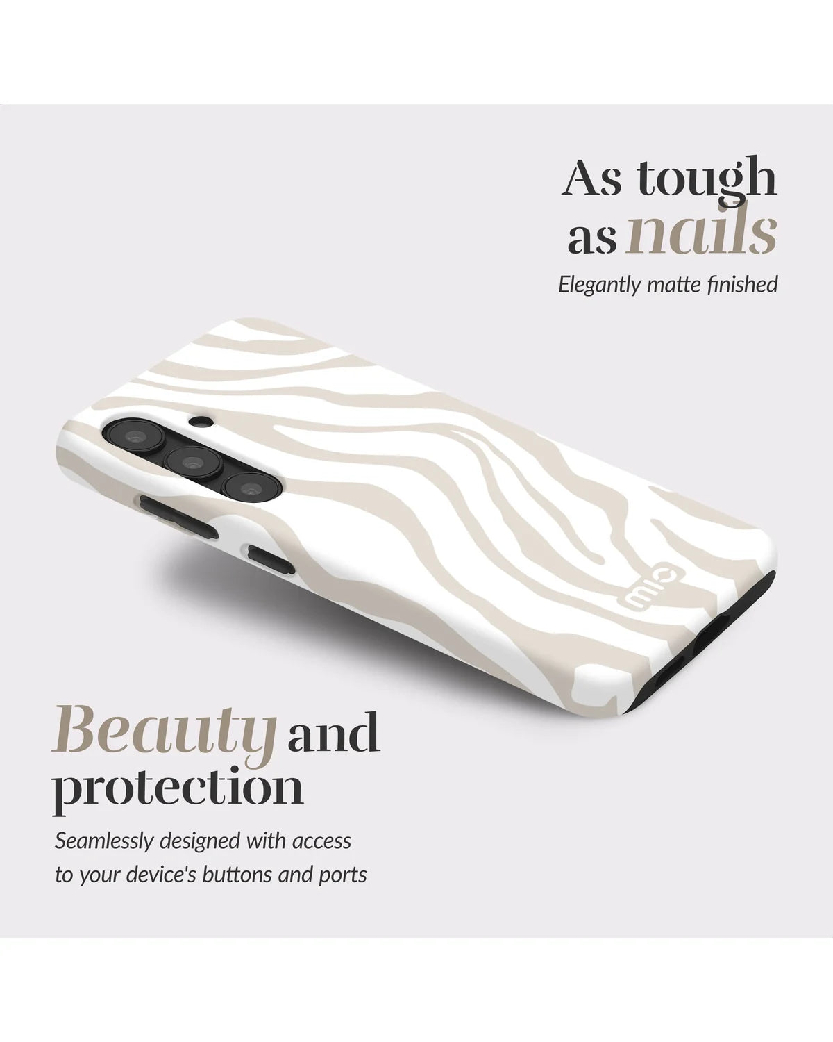 Mio by Mobilize Sandy Zebra MagSafe Compatibel Hoesje – Samsung Galaxy S25 Edge 5G