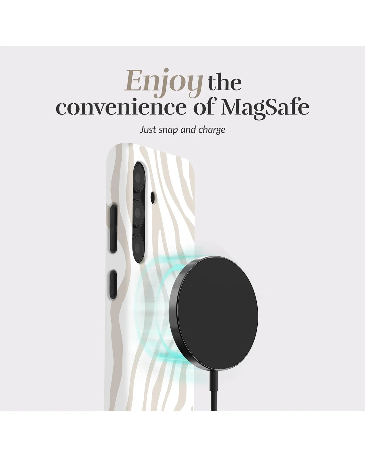 Mio by Mobilize Sandy Zebra MagSafe Compatibel Hoesje – Samsung Galaxy S25 Edge 5G