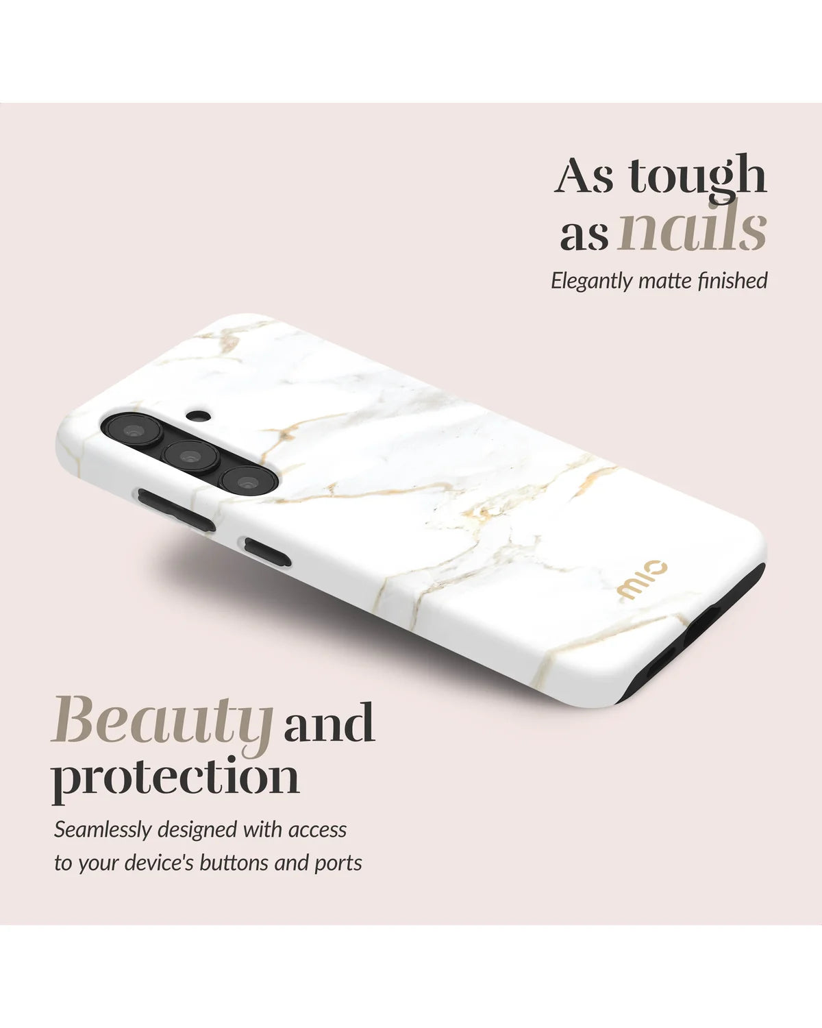 Mio by Mobilize White Marble MagSafe Compatibel Hoesje – Samsung Galaxy S25 Edge 5G