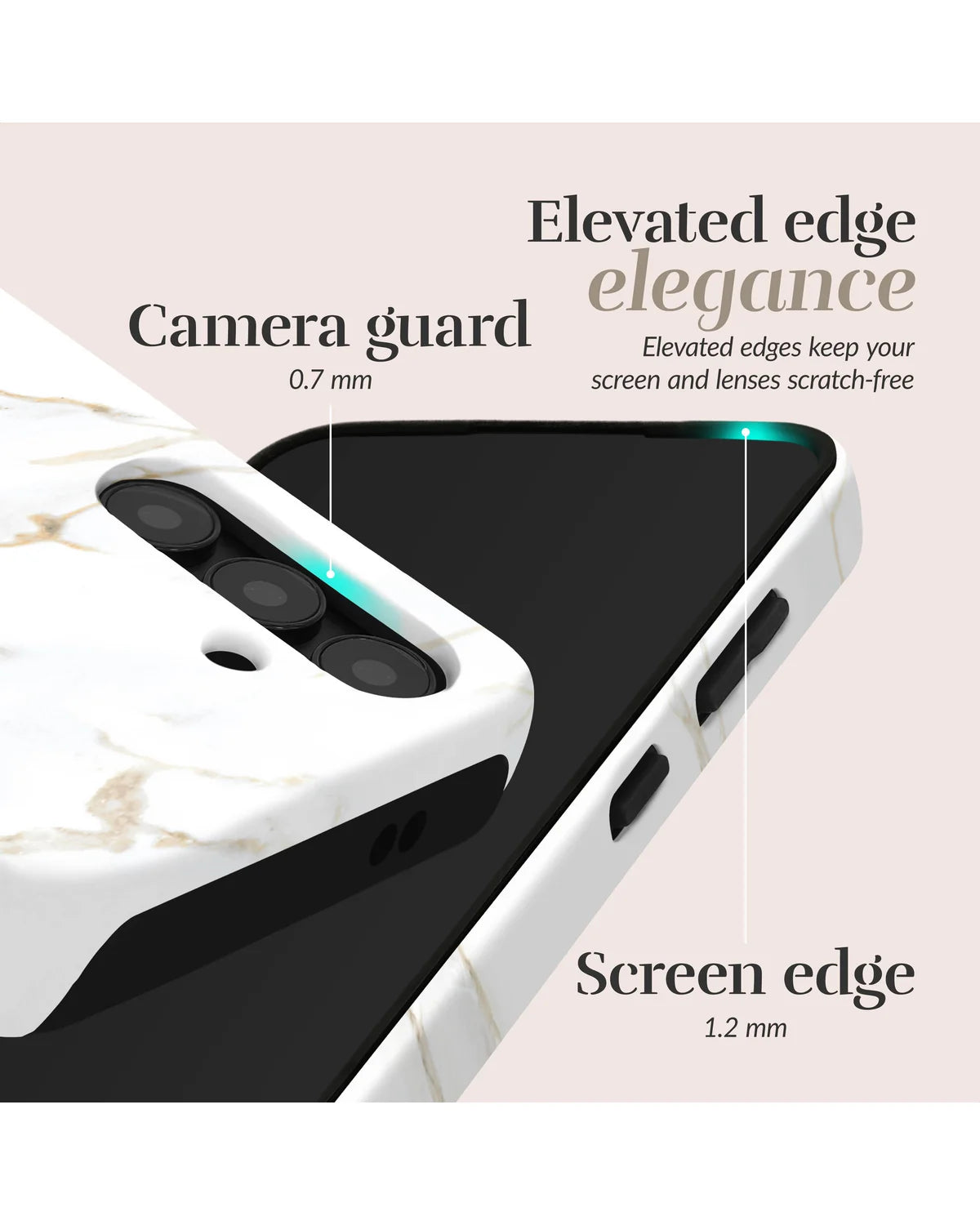 Mio by Mobilize White Marble MagSafe Compatibel Hoesje – Samsung Galaxy S25 Fe 5G